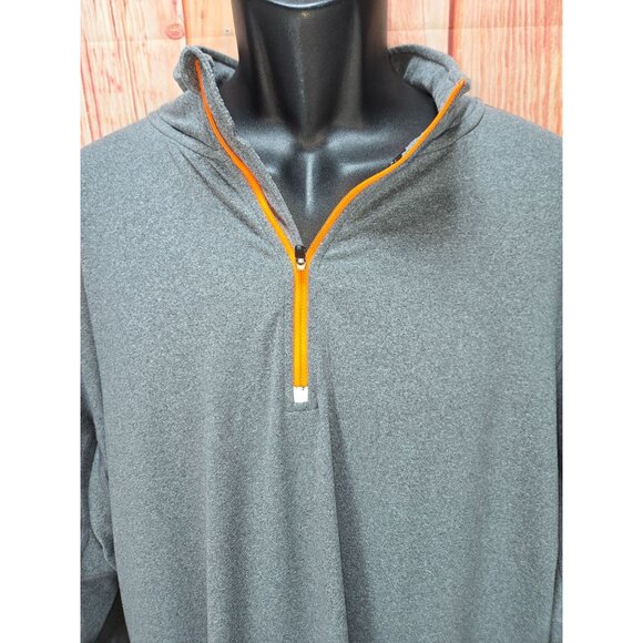 Nike Mens Dri-Fit Running Shirt XL Gray Long Sleeve Quarter Zip - Picture 3 of 7